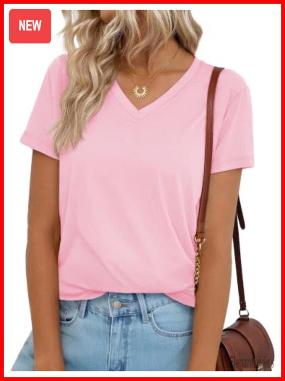 Women's Soft V-Neck Short Sleeve T-Shirt UPF 50+ Moisture Wicking Tee
